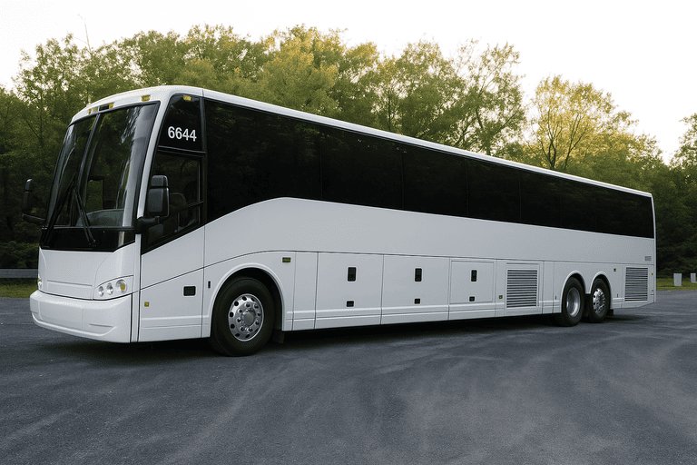 exterior of Clearwater Minibus Company coach bus