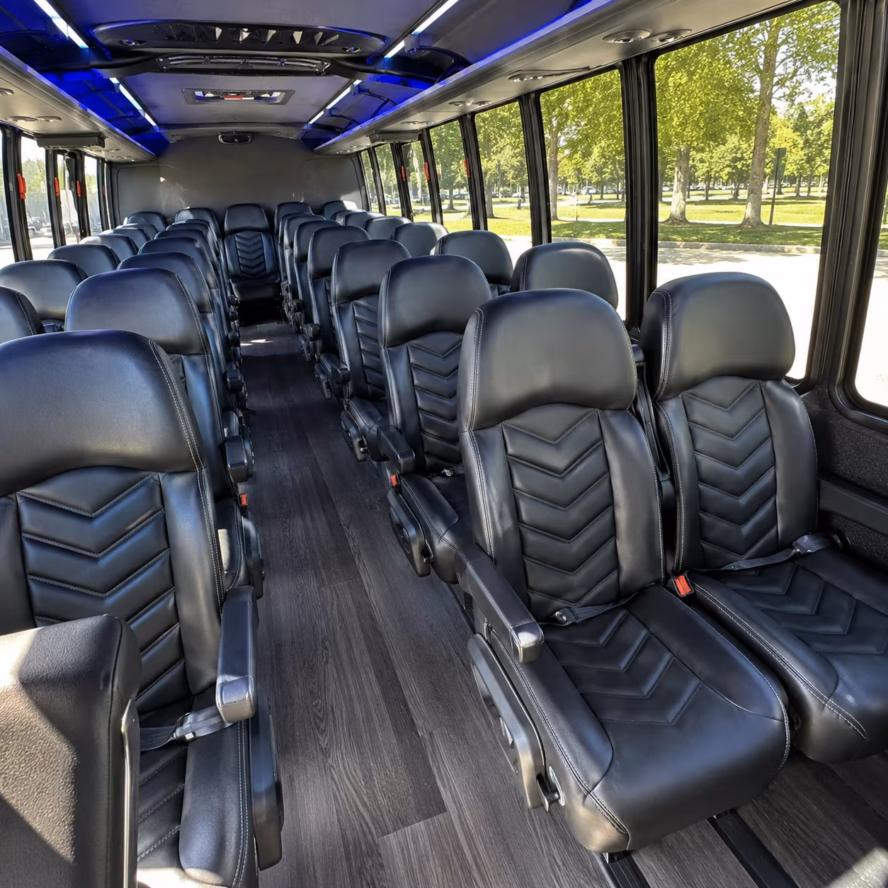 clearwater 30 passenger minibus interior