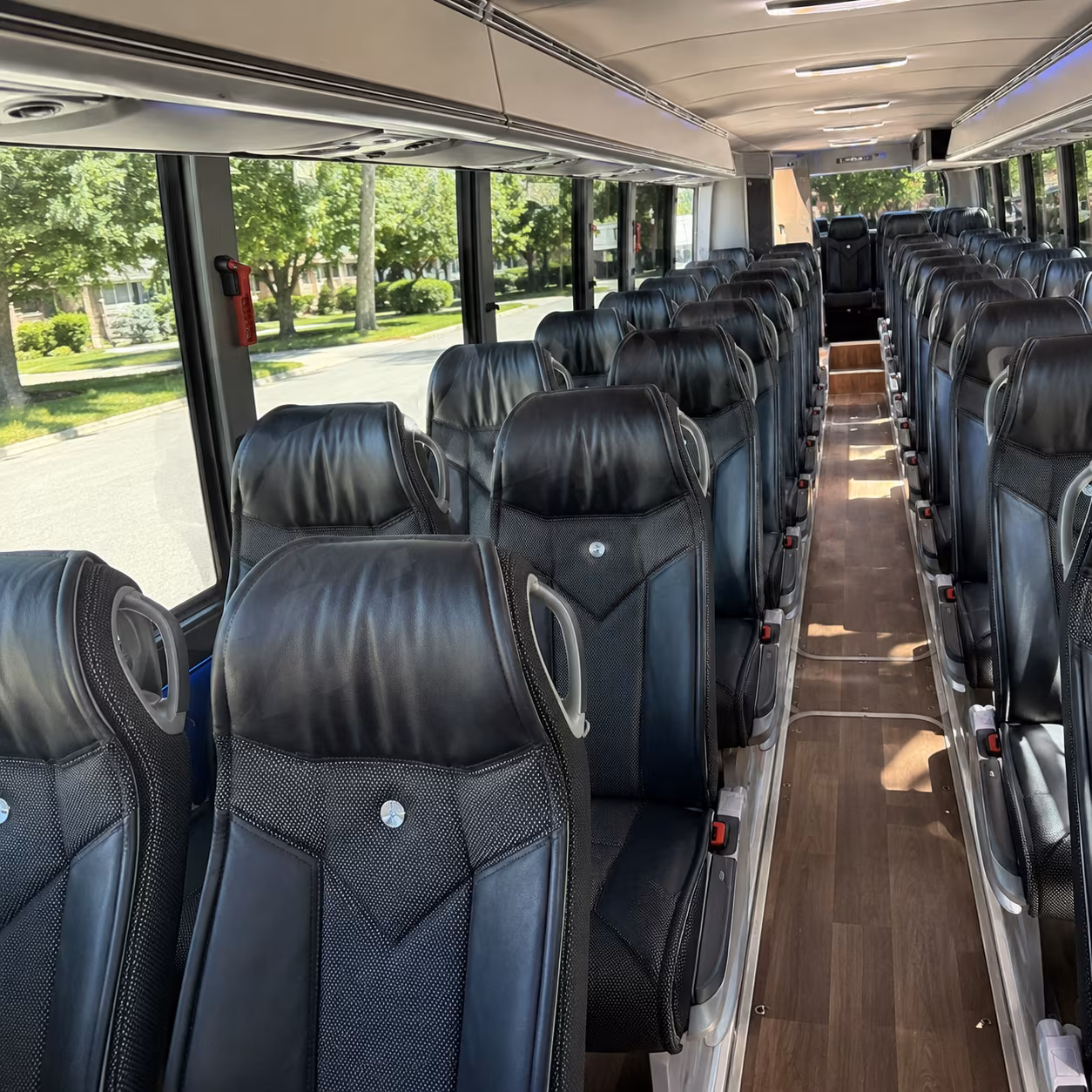 clearwater 40 passenger charter bus inside
