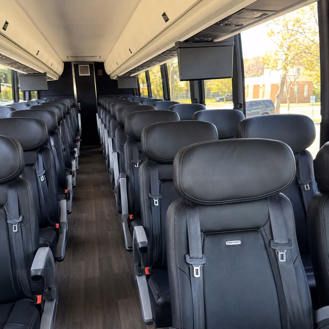 clearwater 45 passenger charter bus inside