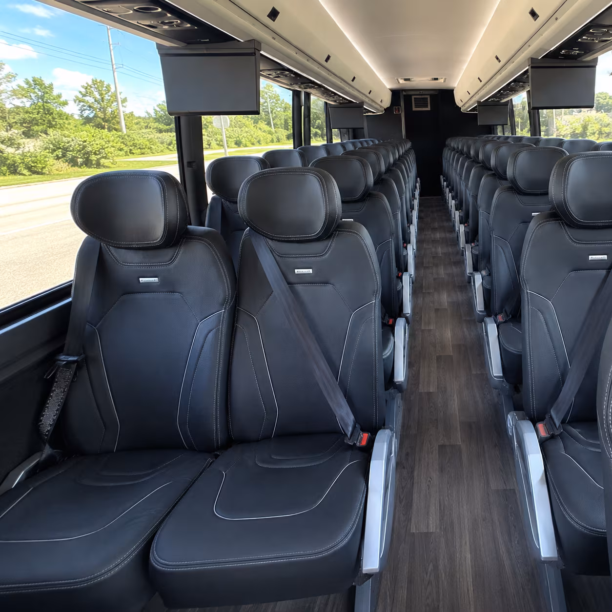 clearwater 47 passenger charter bus inside