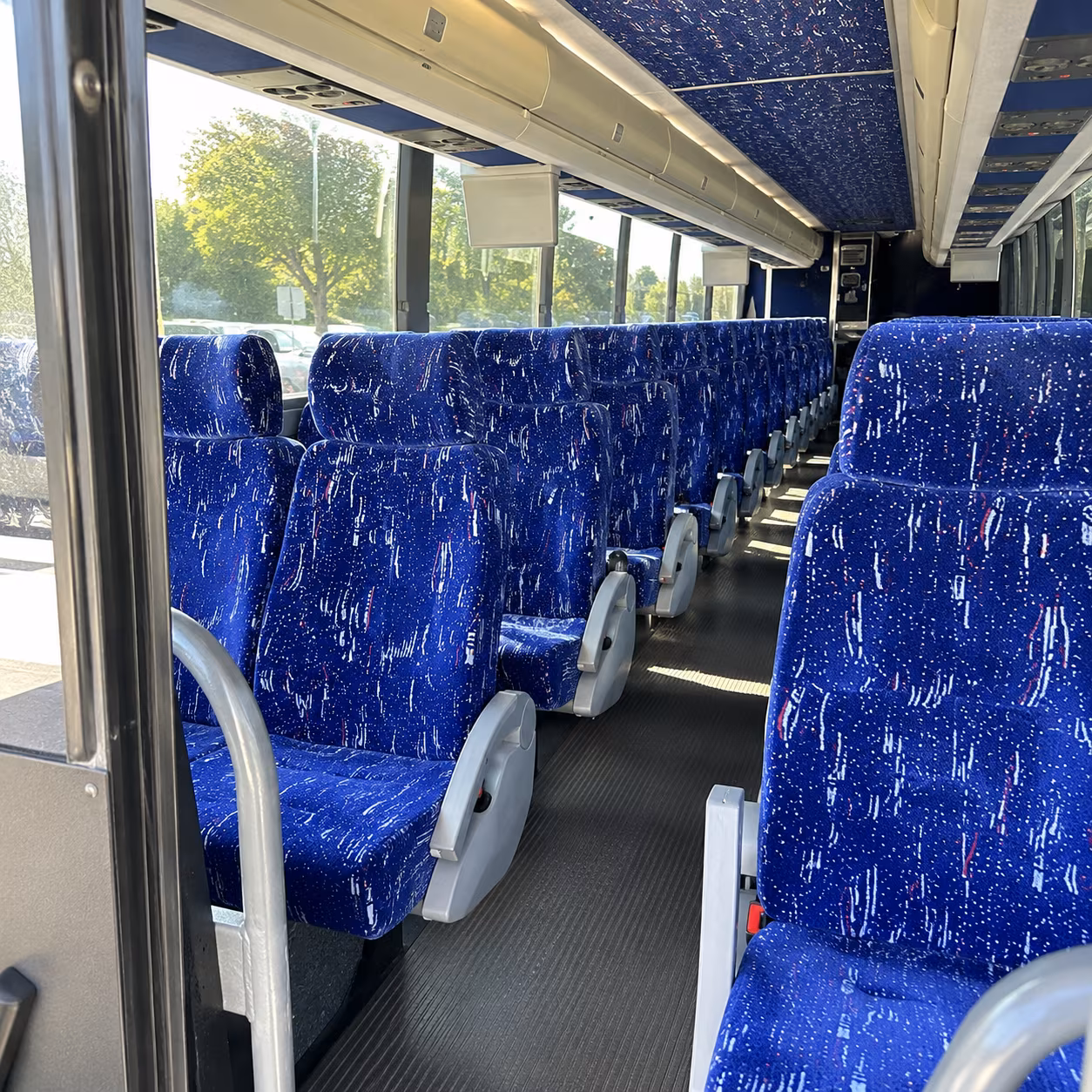 clearwater 50 passenger charter bus inside
